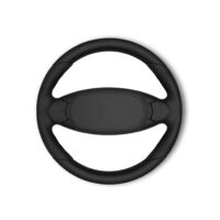 Regular Black Plastic Steering Wheel - Image 2